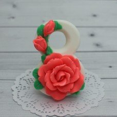 Мыло ручной работы 8 марта с розочками 8 марта с розочками