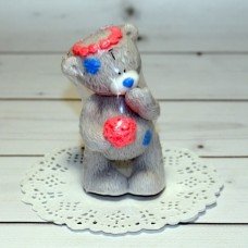 Мыло ручной работы Мишка Тедди в веночке и с букетом Мыло ручной работы Мишка Тедди в веночке и с букетом