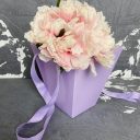 Флористическая коробка Трапеция лиловая
