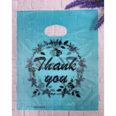 Подарункові целофанові пакети (20*25см) бірюзовий Thank you